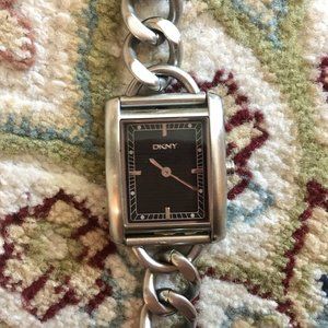 DKNY Brushed Stainless Steel Watch w/ Extra Links